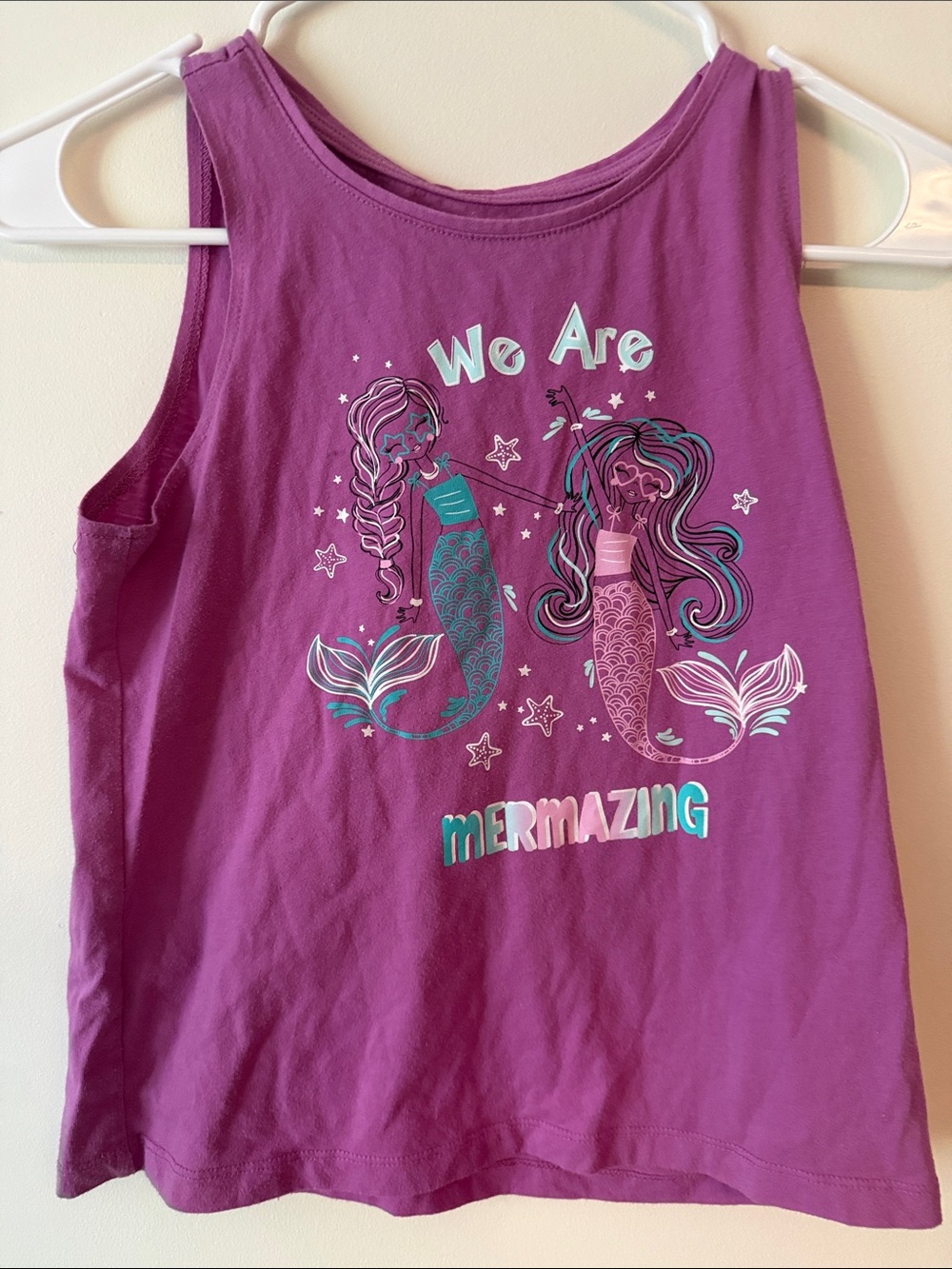 wonder nation Purple Mermaid Graphic Tank Top